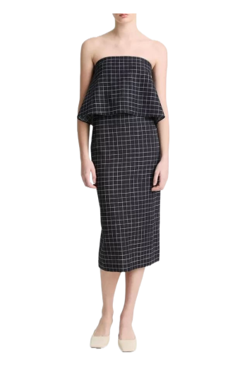 Plaid midi skirt 