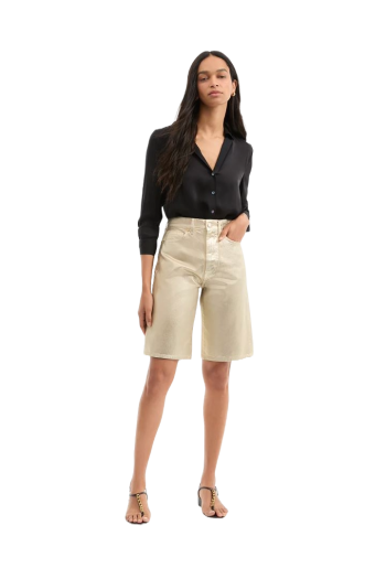Charlotte metallic cotton shorts 