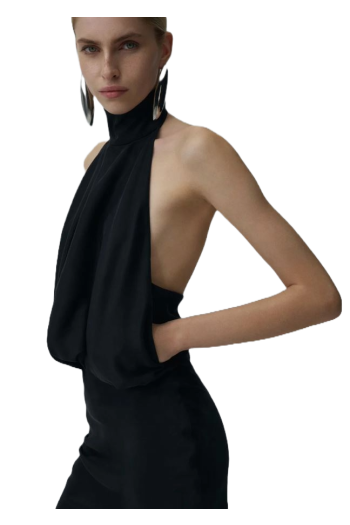 Balloon matte-silk top 