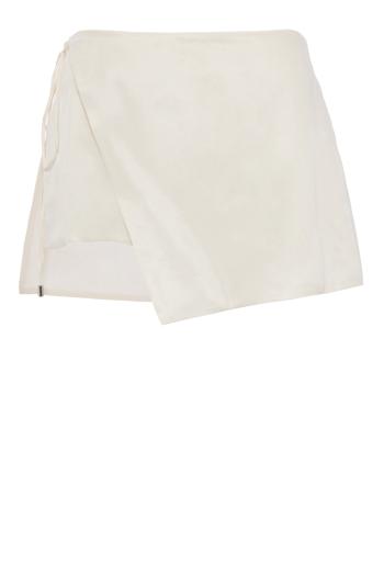 Washed crepe shorts