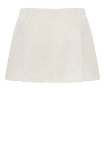 Washed crepe shorts