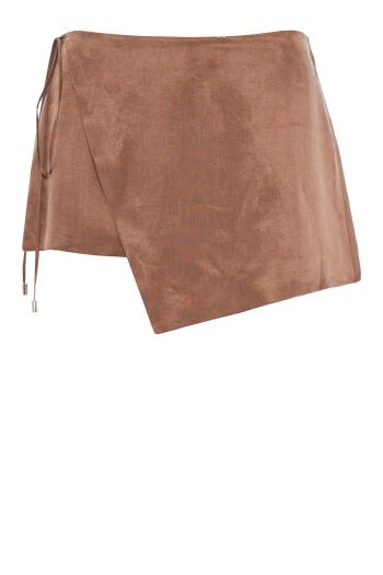 Washed crepe shorts
