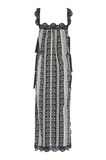 Fiocchini embroidered cotton midi dressED