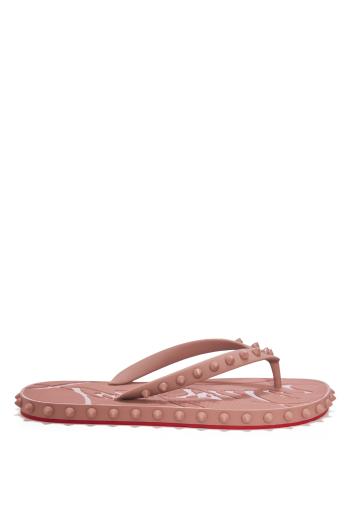 Super Loubi embellished PVC flip flops