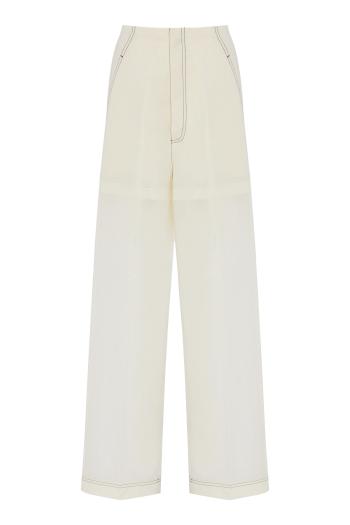 High-rise cotton jeans 