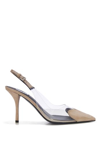 Heart 90 suede pumps 