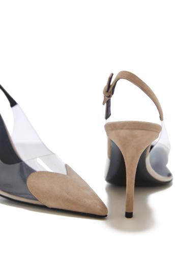 Heart 90 suede pumps 