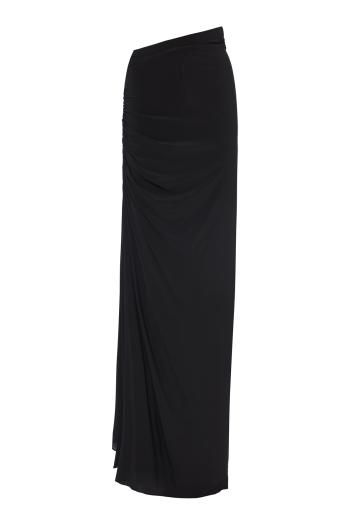 Ruched stretch-jersey maxi skirt 