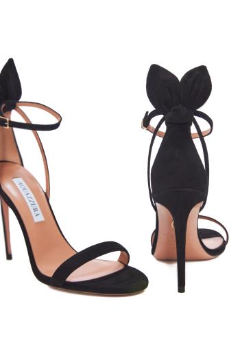 Bow Tie 105 suede sandals