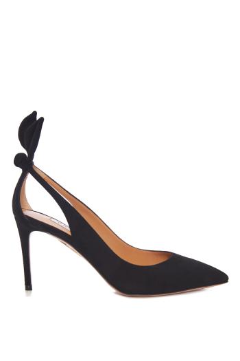Bow Tie 85 suede pumps 
