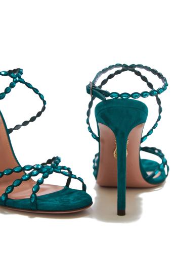 Love Struck 105 embellished suede sandals 