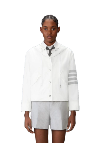 Hooded cropped anorak jacket 