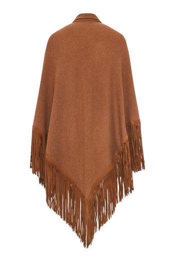 Compte suede-fringed cashmere shawl 