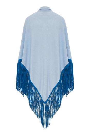 Compte suede-fringed cashmere shawl 