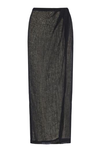 Linen-blend gauze sarong 