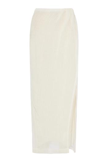 Linen-blend gauze sarong 