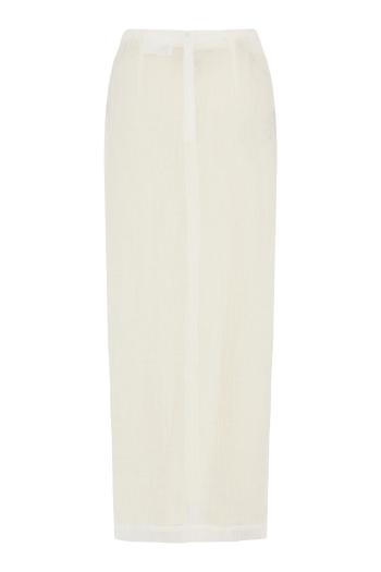 Linen-blend gauze sarong 