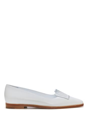 Pausania fringed leather flats 10mm