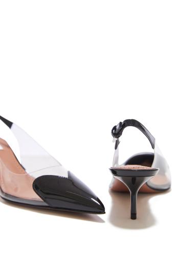Le cœur slingbacks in patent lambskin 55 mules 