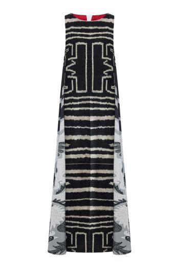 05 Whispers of the Earth silk-blend kaftan