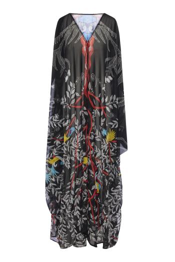 40 Whispers of the Earth silk-blend kaftan