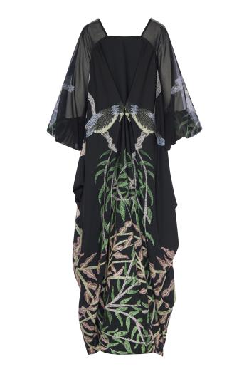 48 Whispers of the Earth silk-blend kaftan
