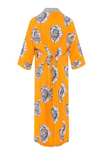 Maneno printed twill midi dress 