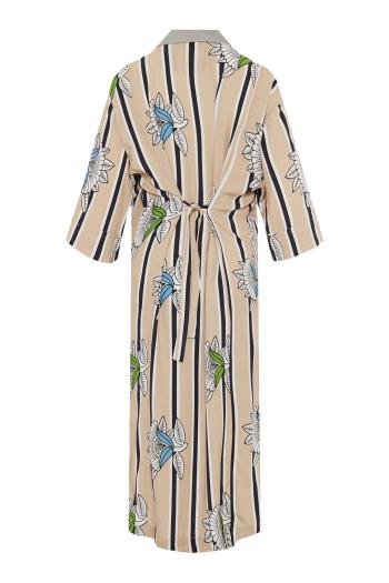 Maneno printed twill midi dress 