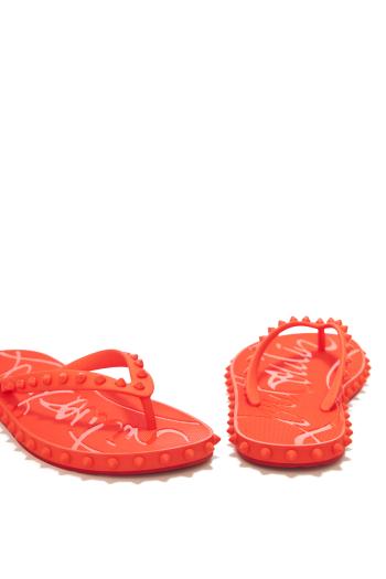 Super Loubi embellished PVC flip flops 