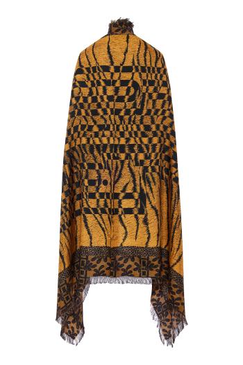 ALOEUW printed silk shawl 