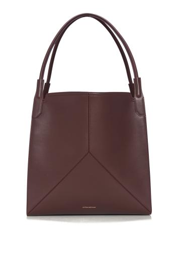 Victoria Tote In Burgundy Soft Leather