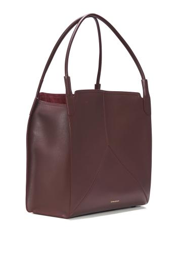 Victoria Tote In Burgundy Soft Leather
