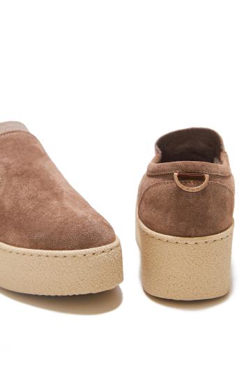 Slip on calf suede albino