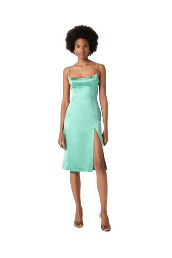 Duchesse satin midi dress