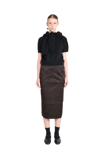 Crayon crinkled midi skirt 