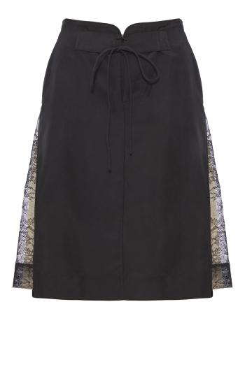Hudson lace and silk midi skirt 