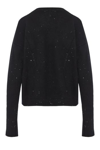 Sequined wool and silk sweater