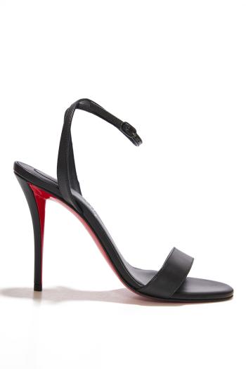 100 mm Strappy sandals - Lamb nappa leather - Black - Women