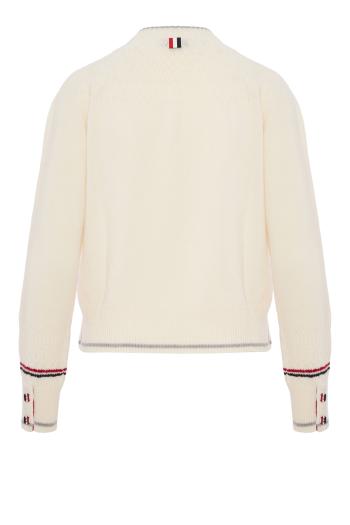 Pointelle-knit wool sweater 