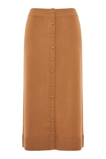 Knitted wool-blend midi skirt 
