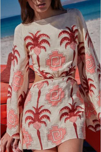 Wave After Wave printed linen mini dress