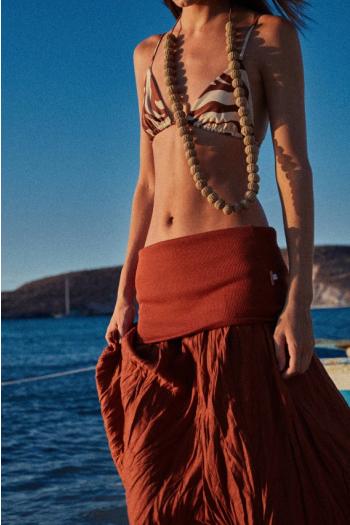 Light & Sound cotton and linen maxi skirt 