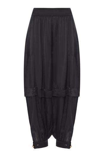 Hypnotic printed silk harem pants