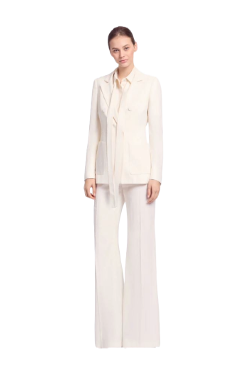 Pinstriped cady pants 