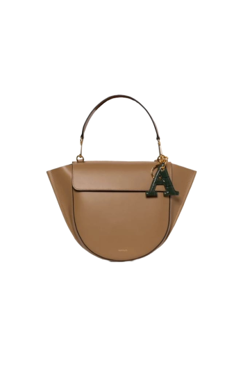 Bag Charm Letter A Olive Croco