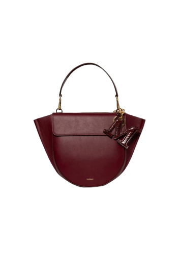Bag Charm Letter M Bordeaux Python