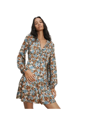 Nyjah printed silk mini dress 