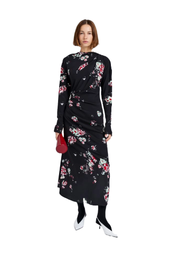 Trudie printed silk-blend midi dress 