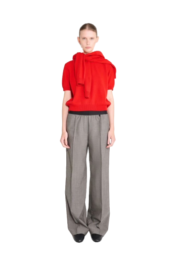 City wool-gabardine pants