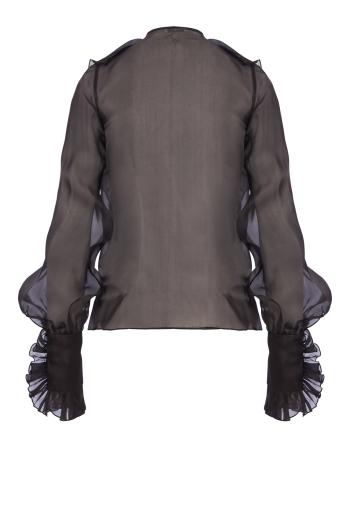 Ruffled silk-organza blouse 